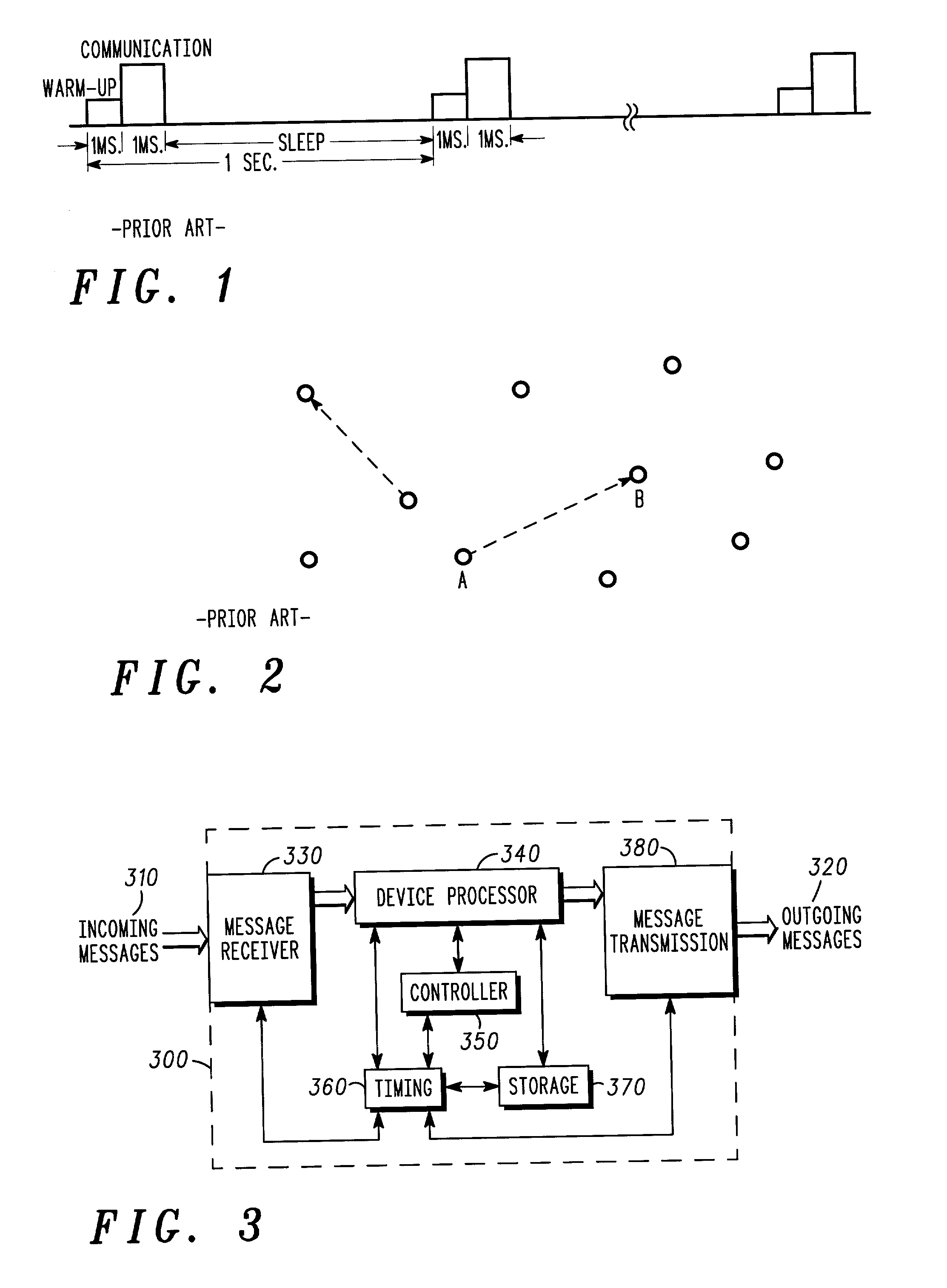 Multiple access protocol and structure for communication devices in an asynchronous network