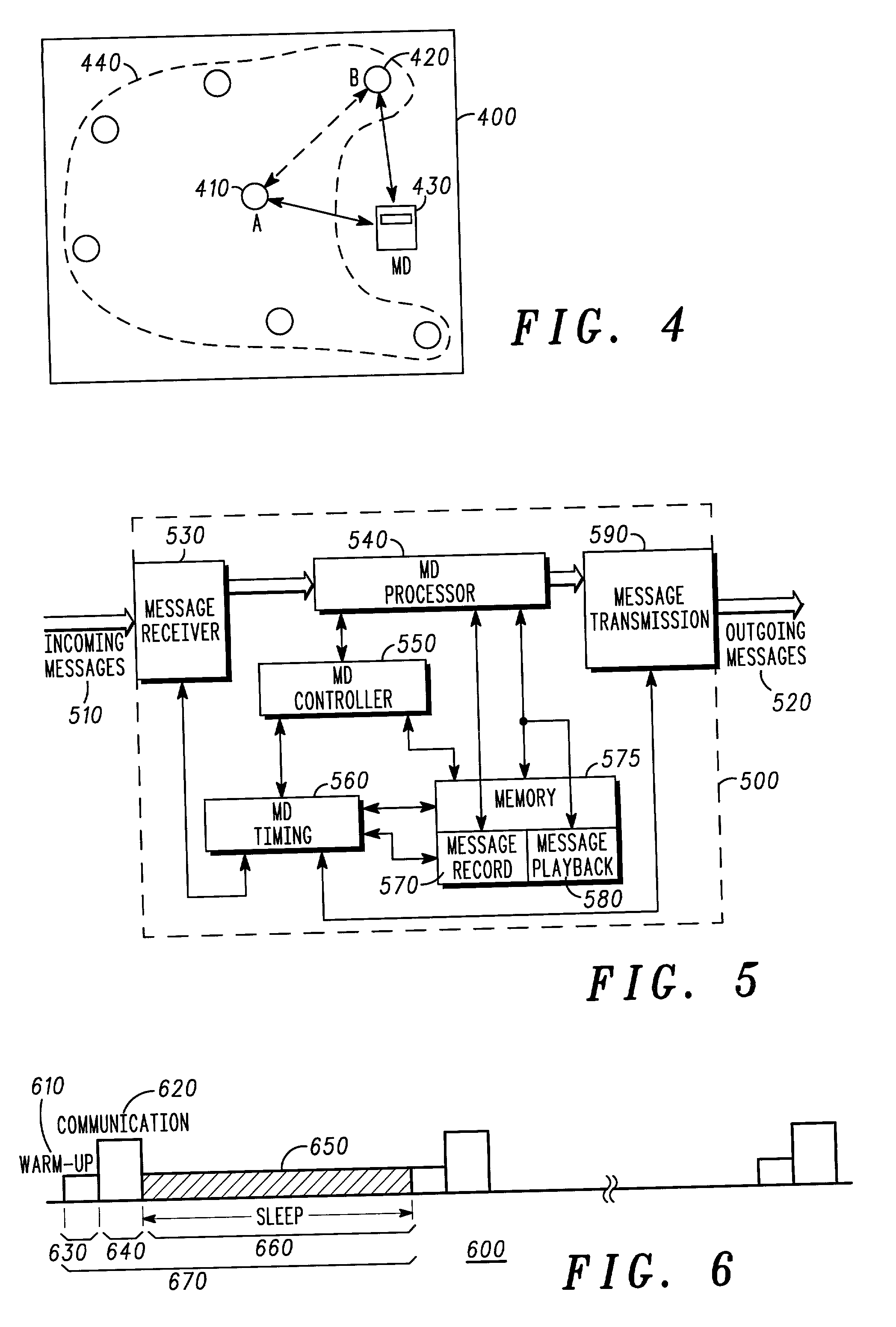 Multiple access protocol and structure for communication devices in an asynchronous network