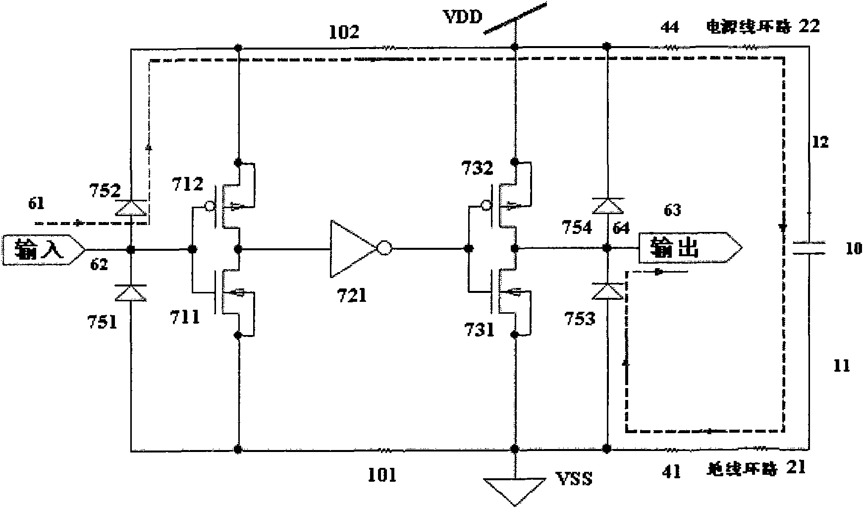 Packaging method of improving antistatic capability of integrated circuit chip