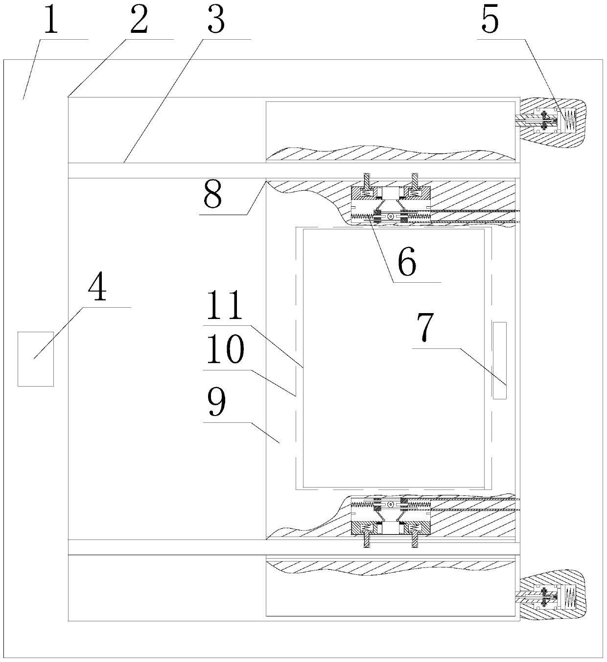 A high-speed CNC machine tool safety device