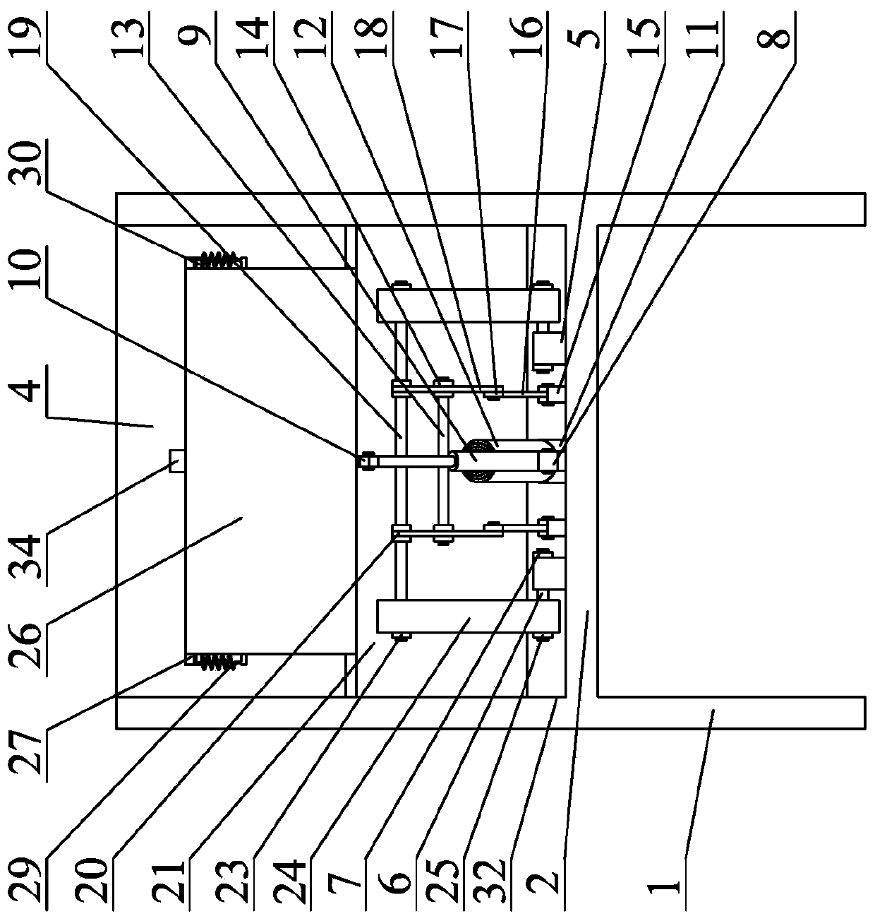 Test device and test method for simulating submarine landslide impact structure