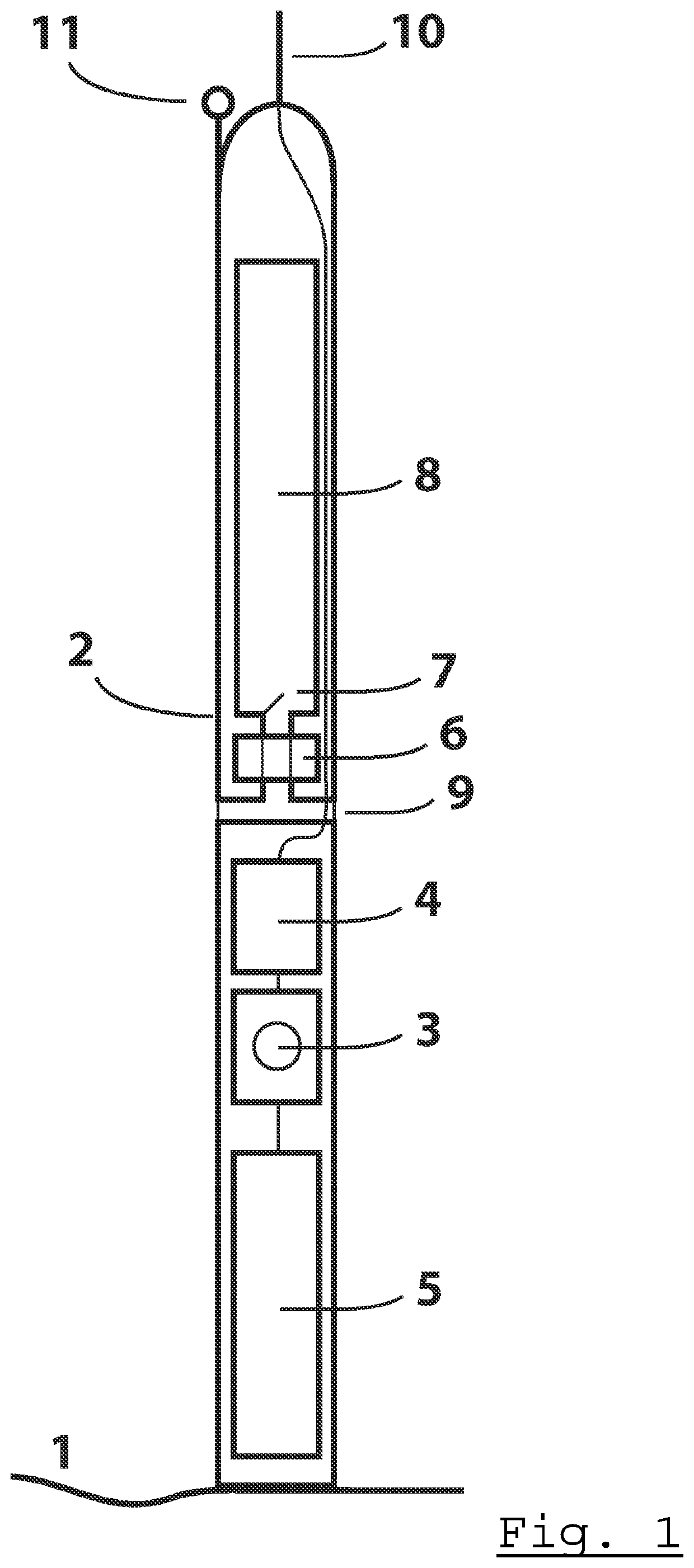 A device and a method for detection of and warning against tsunamis