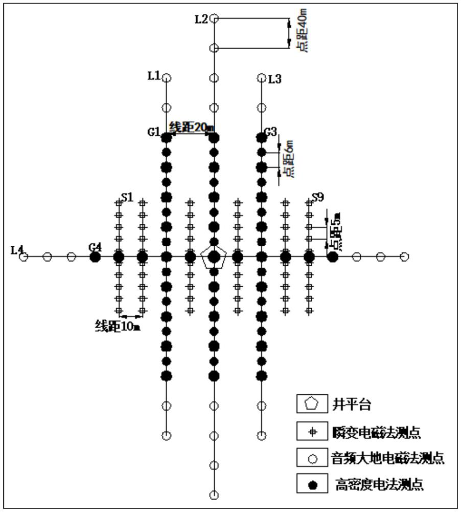 Karst detection method combining three geophysical prospecting methods and two geological methods