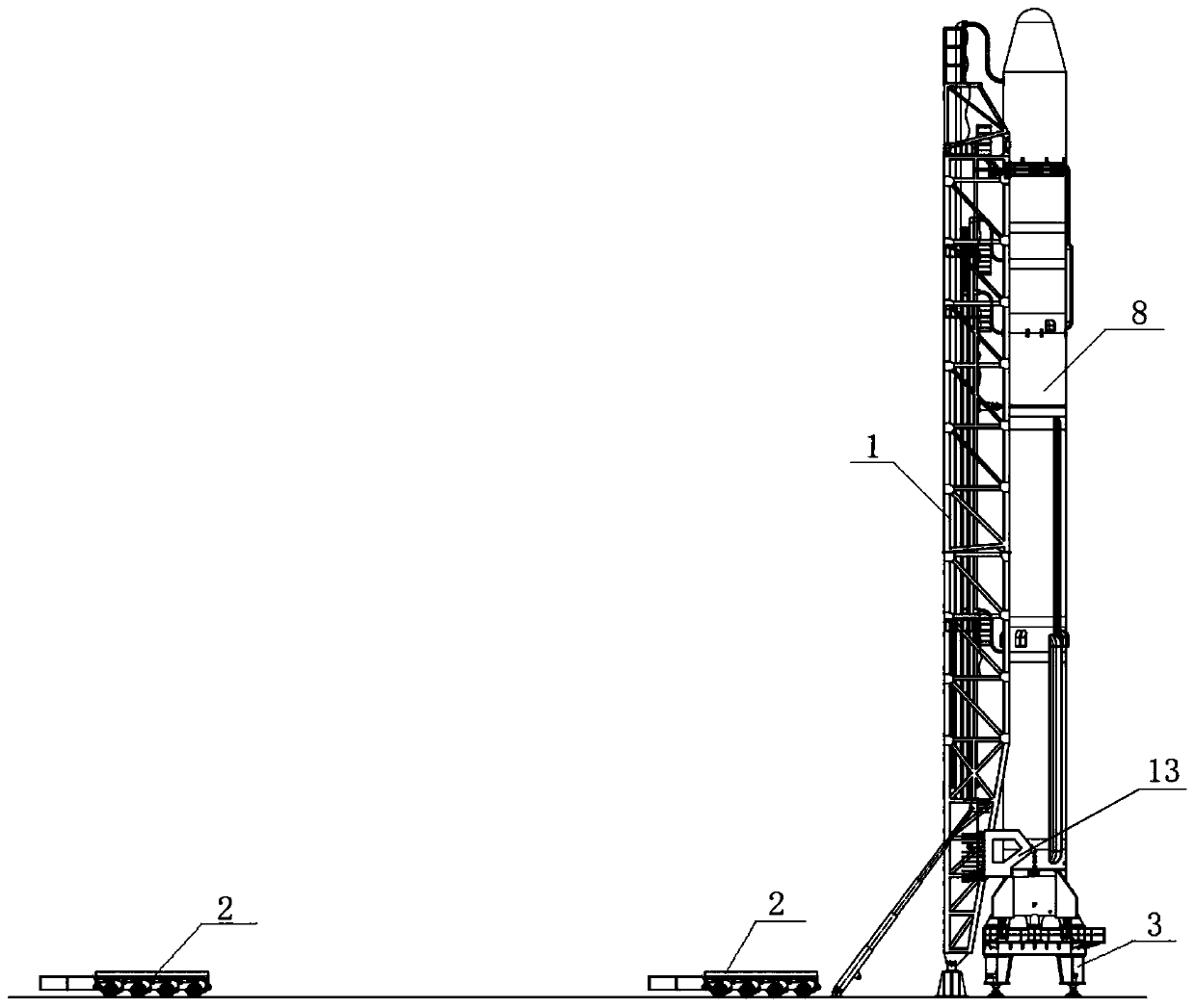 Rocket transfer and erection system