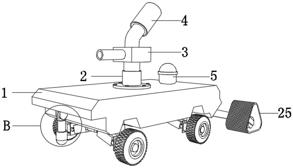 Firefighting robot for forest and grassland