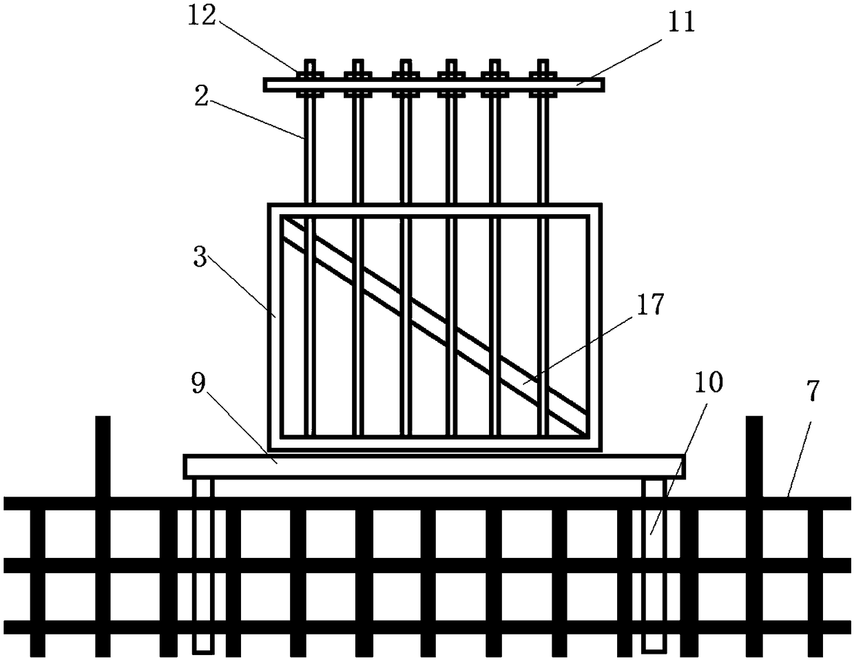 Mega column anchor bolt construction method