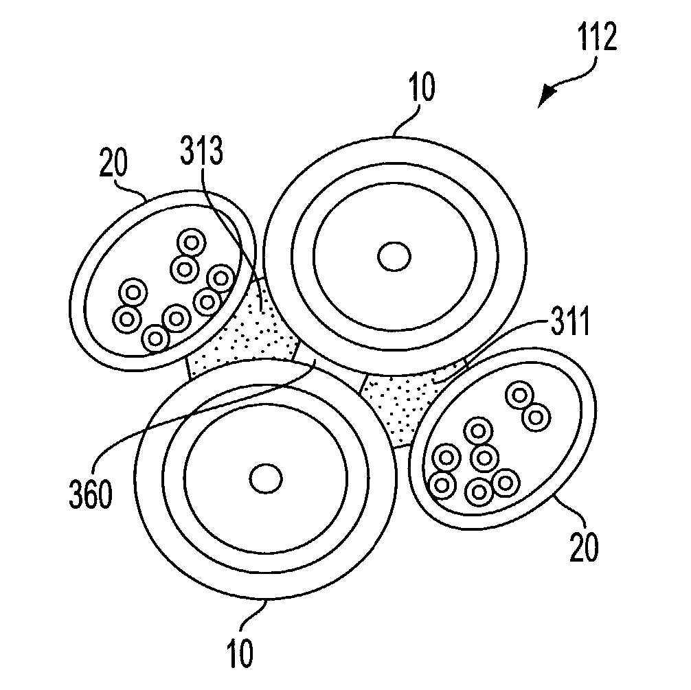 Separable multi-member composite cable