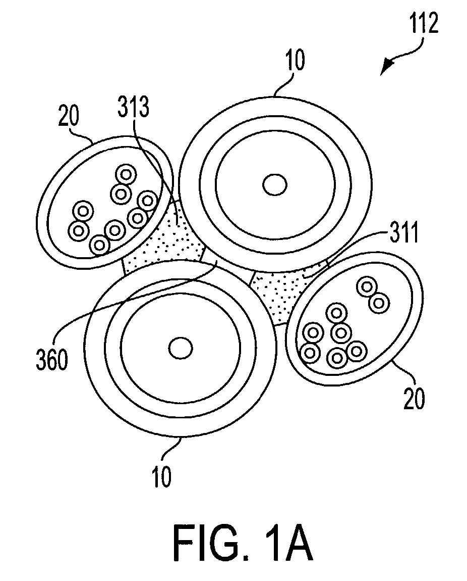 Separable multi-member composite cable