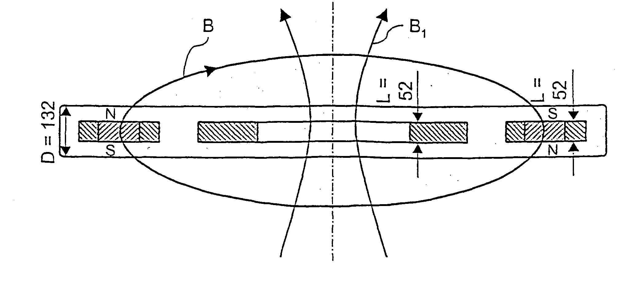 Device and method for treatment with magnetic fields