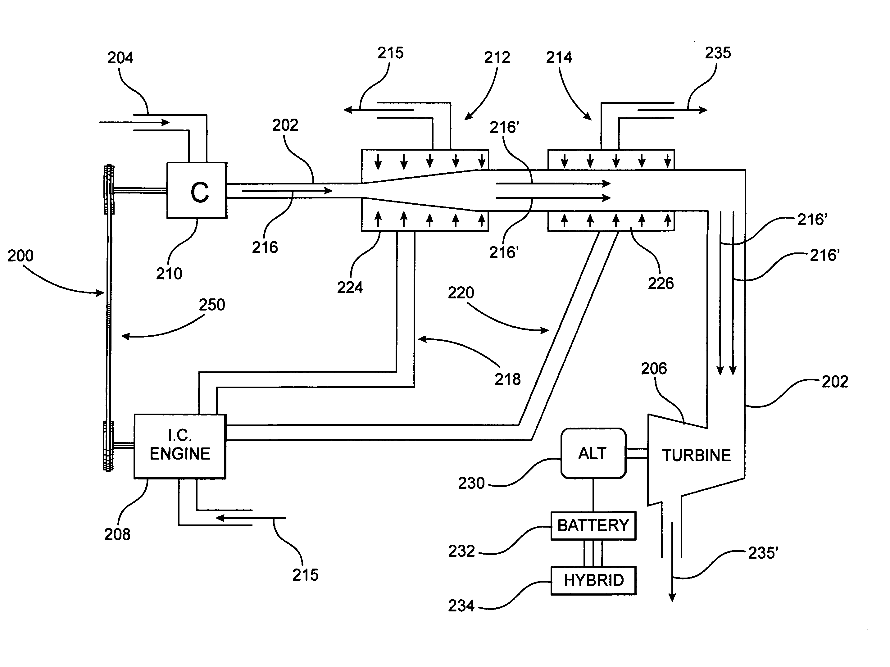 System and method for recovering wasted energy from an internal combustion engine