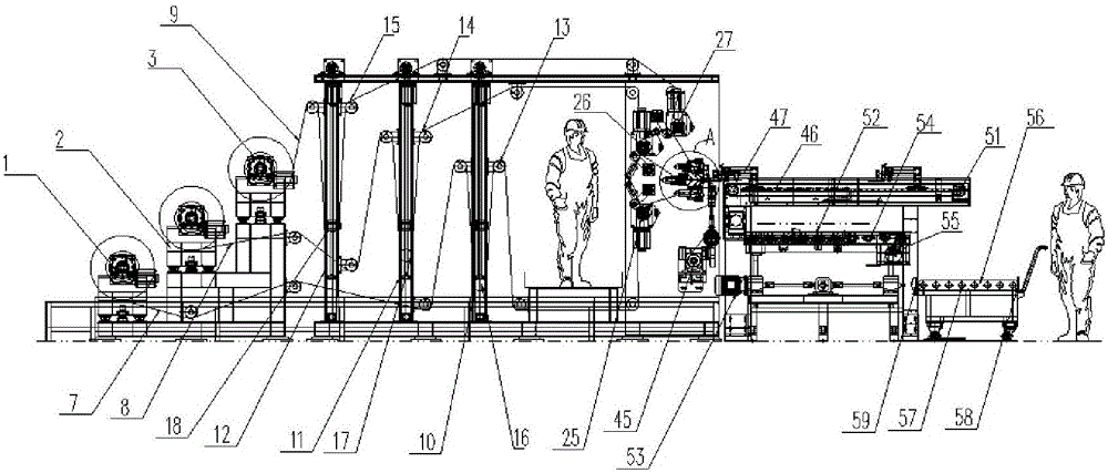 Three-axis type PP cropping and stacking machine