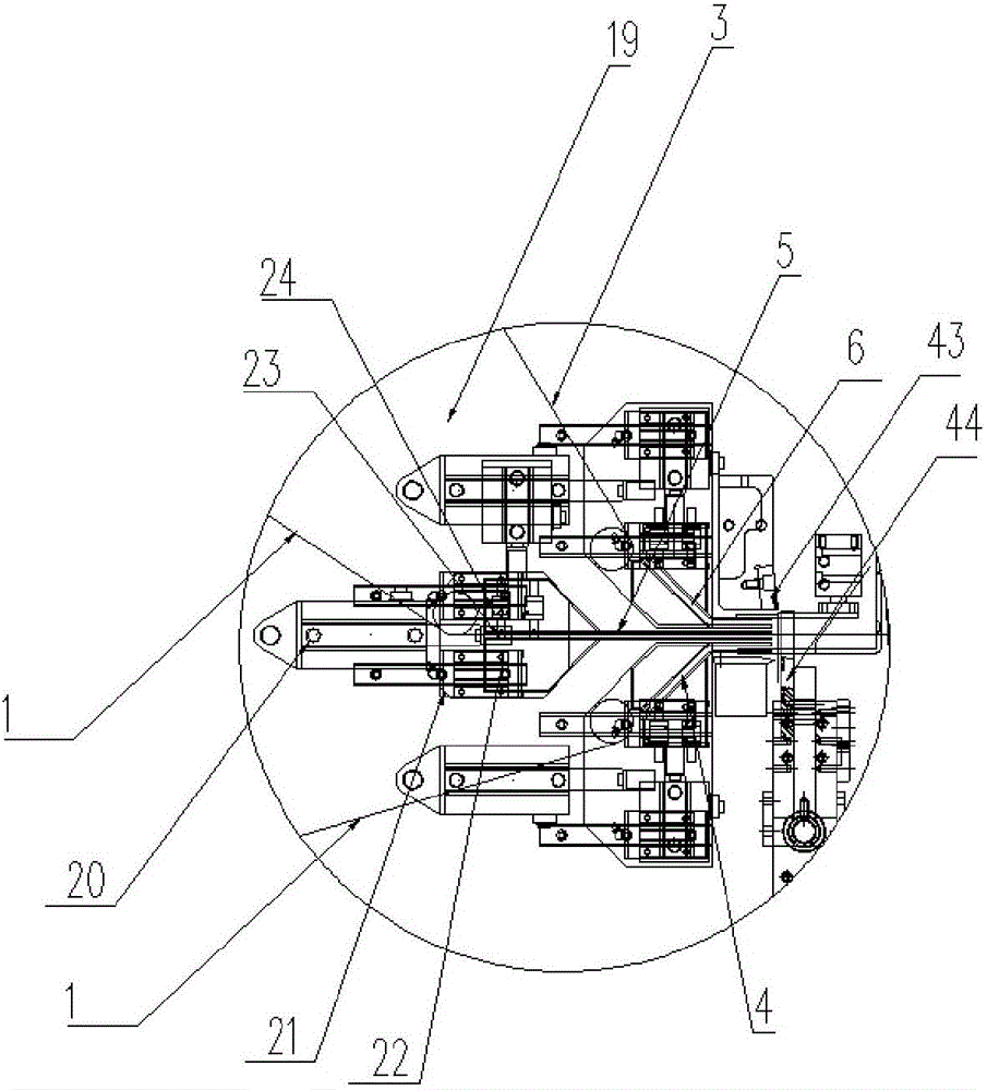 Three-axis type PP cropping and stacking machine