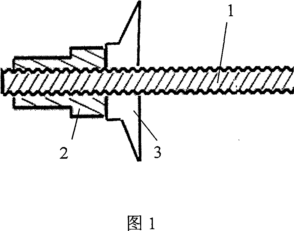 High-strength integral composite material anchor shaft