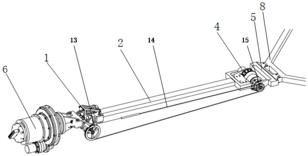 Two-degree-of-freedom solar cell array unfolding device