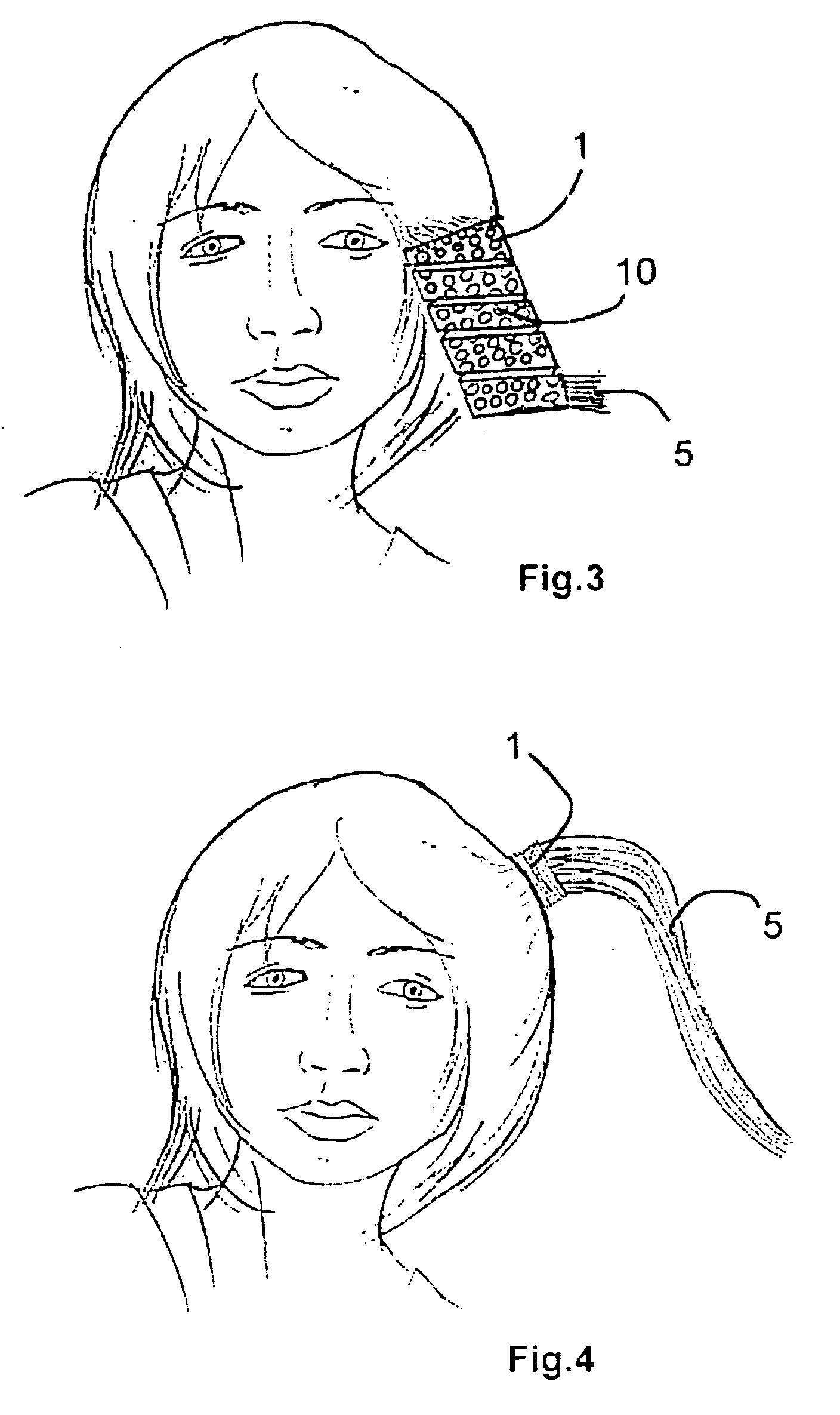 Device and method for sheathing a lock of hair