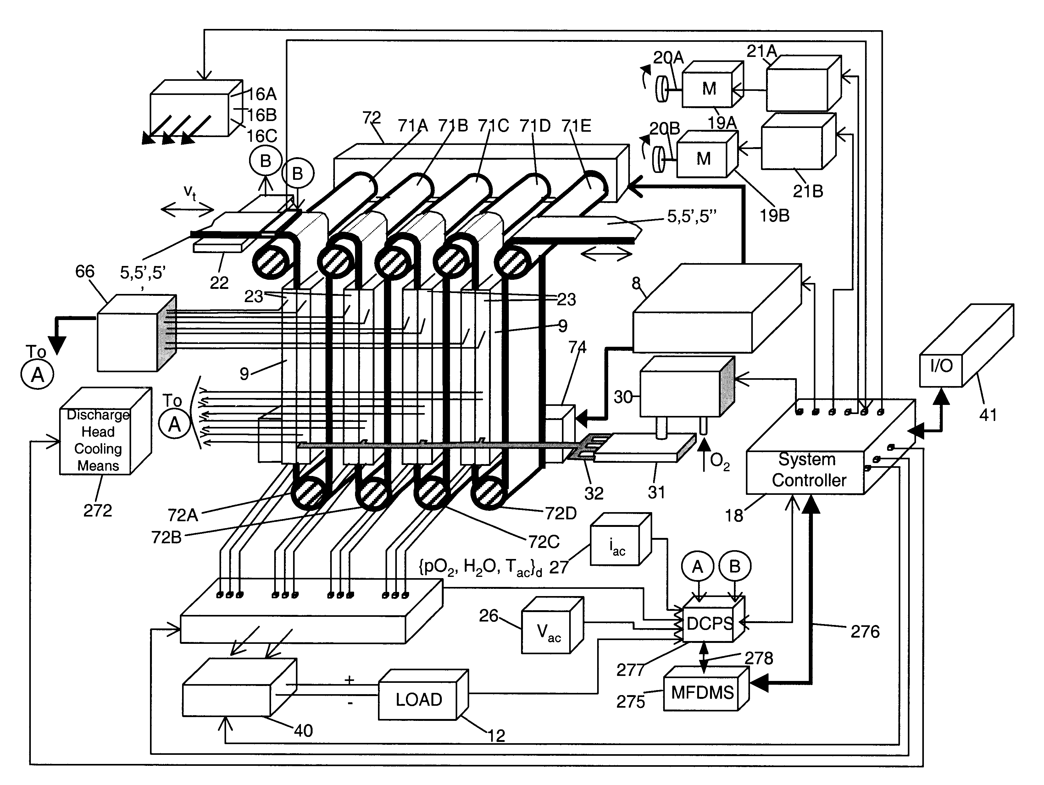 Metal-air fuel cell battery system having means for bi-directionally transporting metal-fuel tape and managing metal-fuel available therealong