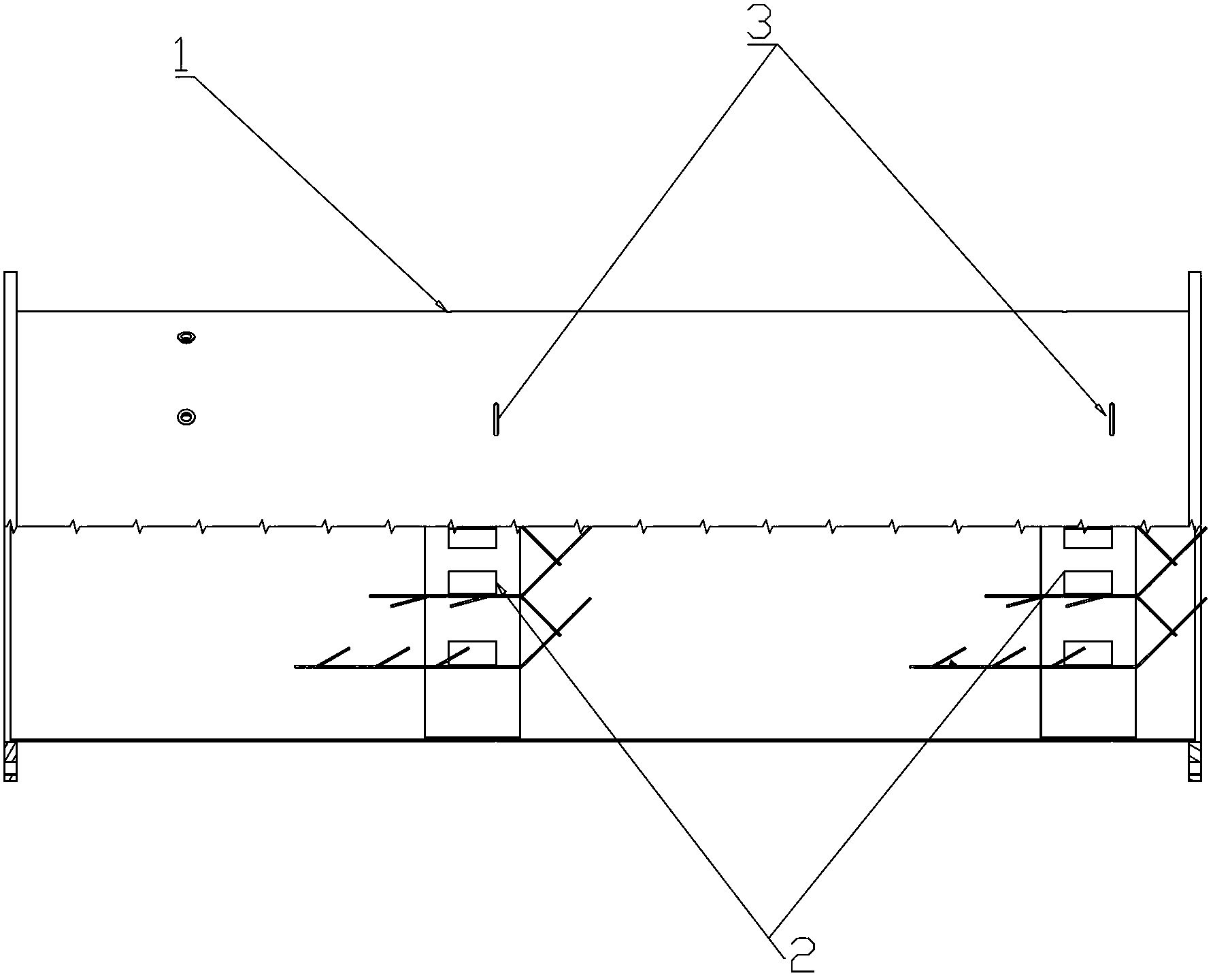 Gas mixing device of tail gas denitration SCR (Semiconductor Control Rectifier) system of high-power diesel engine for ship