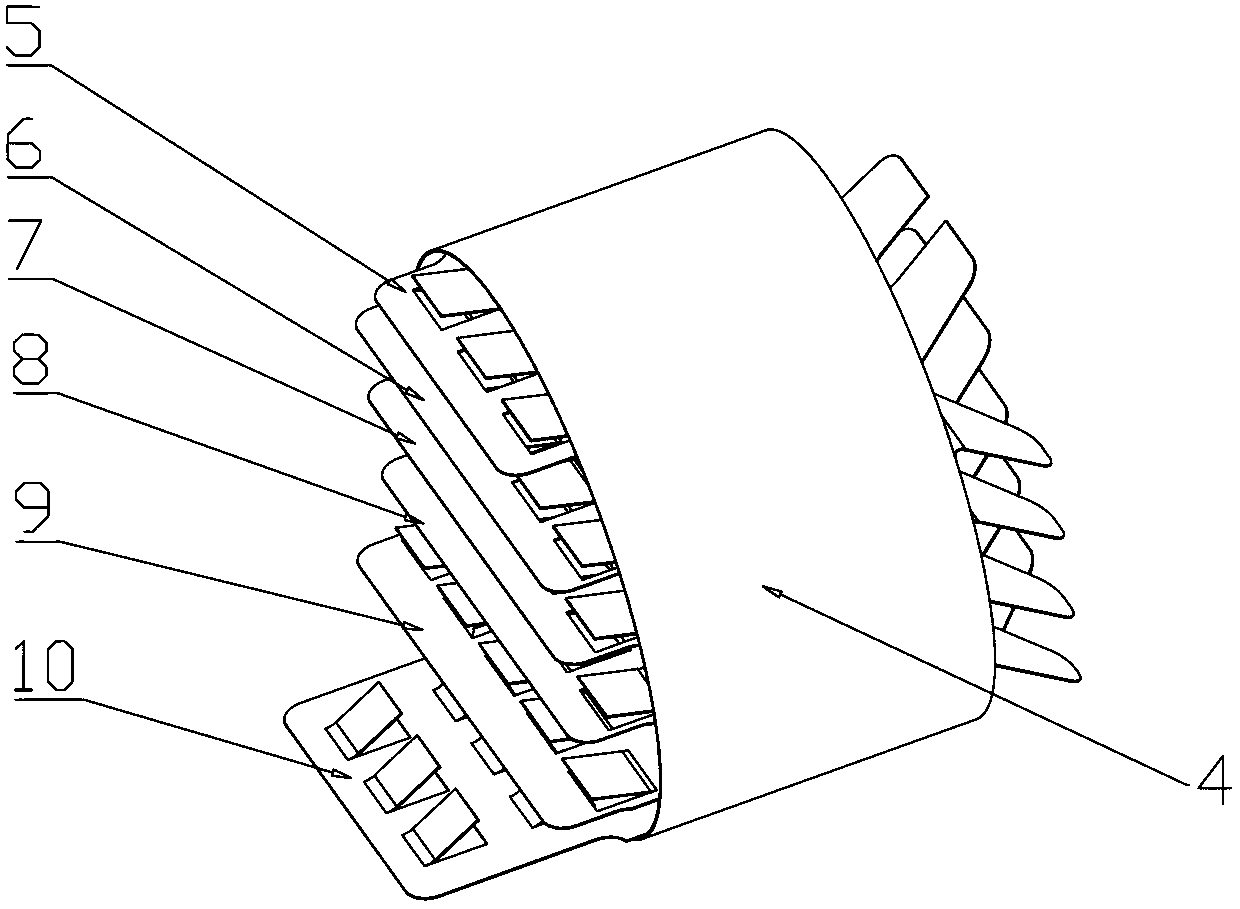 Gas mixing device of tail gas denitration SCR (Semiconductor Control Rectifier) system of high-power diesel engine for ship