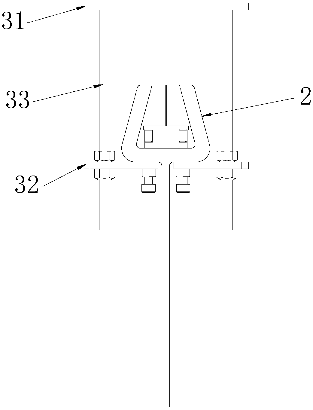 Clamping device for high-speed stretching of automotive plastics