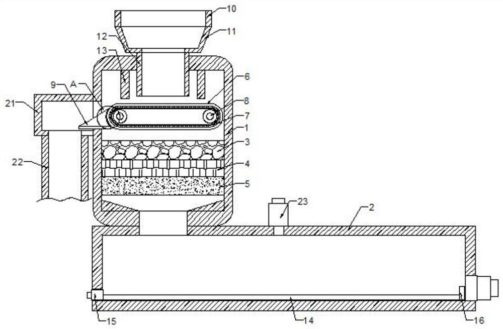 Domestic sewage filtering and recycling integrated device