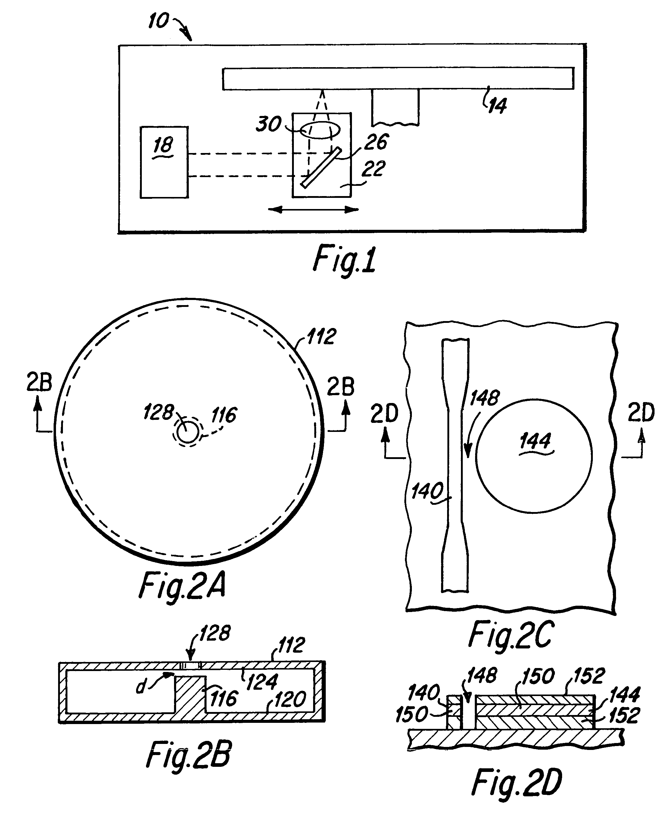 Optical recording head including an optical resonant cavity