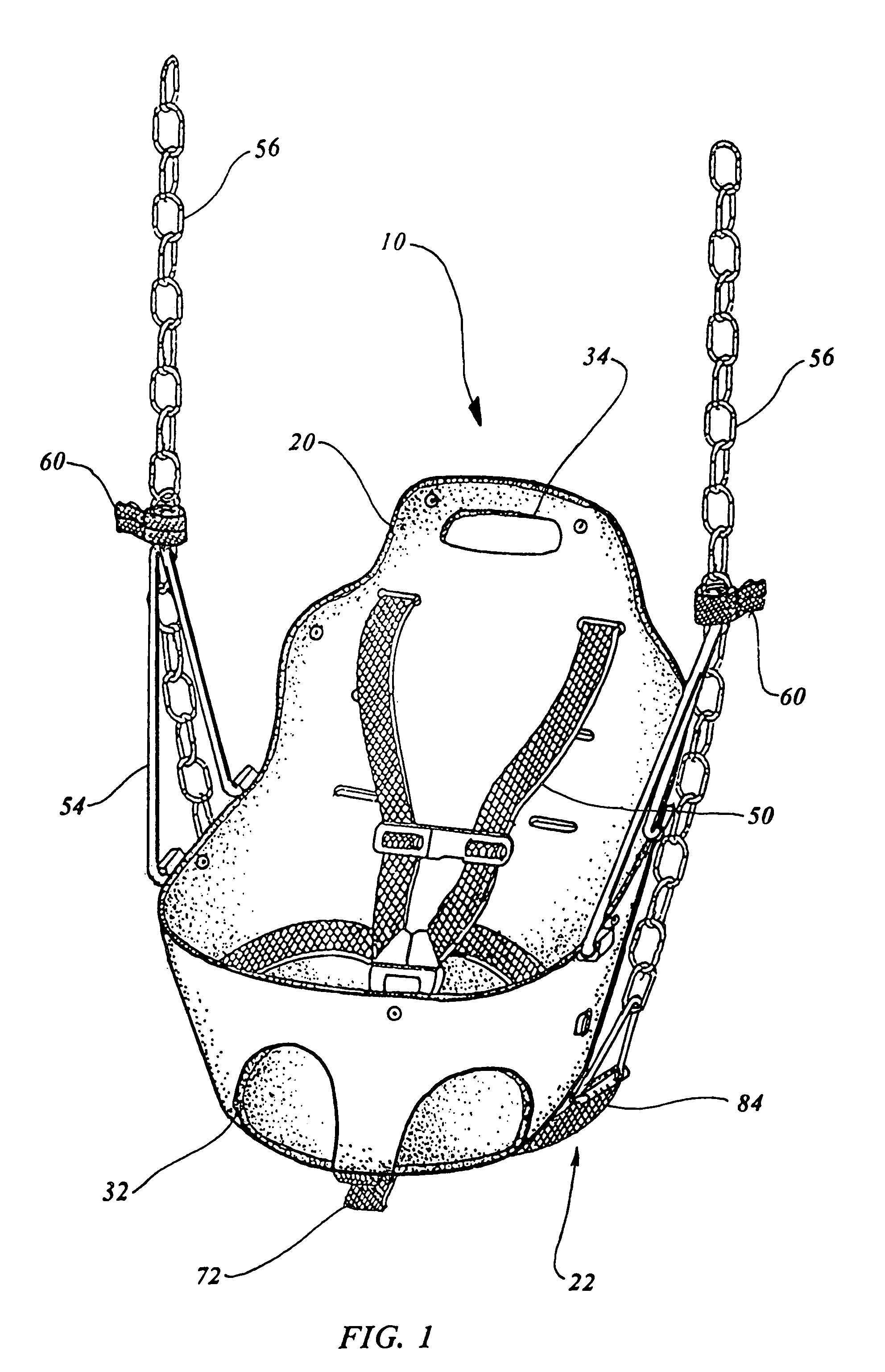 Portable playground swing seat