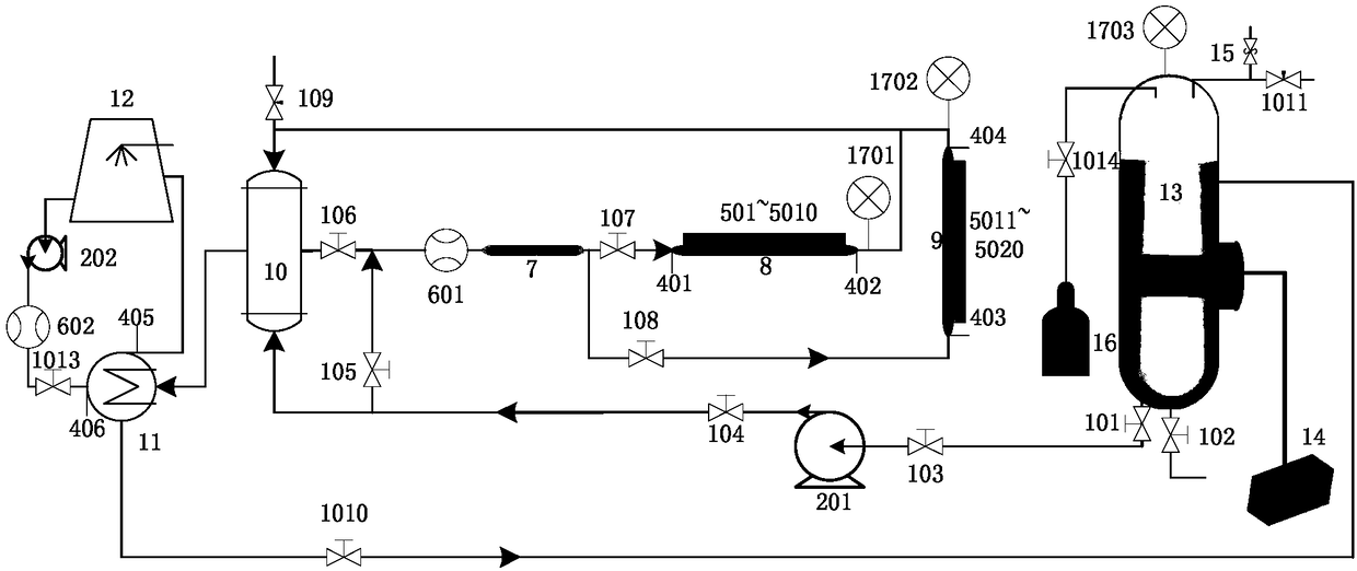 Multi-factor width parameter nanofluid heat transfer characteristic experimental system and experimental method