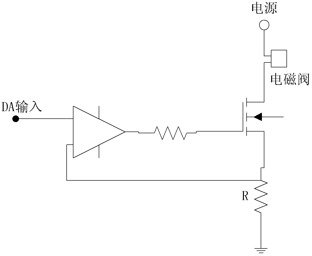 Power supply control device of magnetic valve flow in anaesthesia machine and method thereof