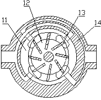 High-efficiency energy-saving vane pump leaf structure