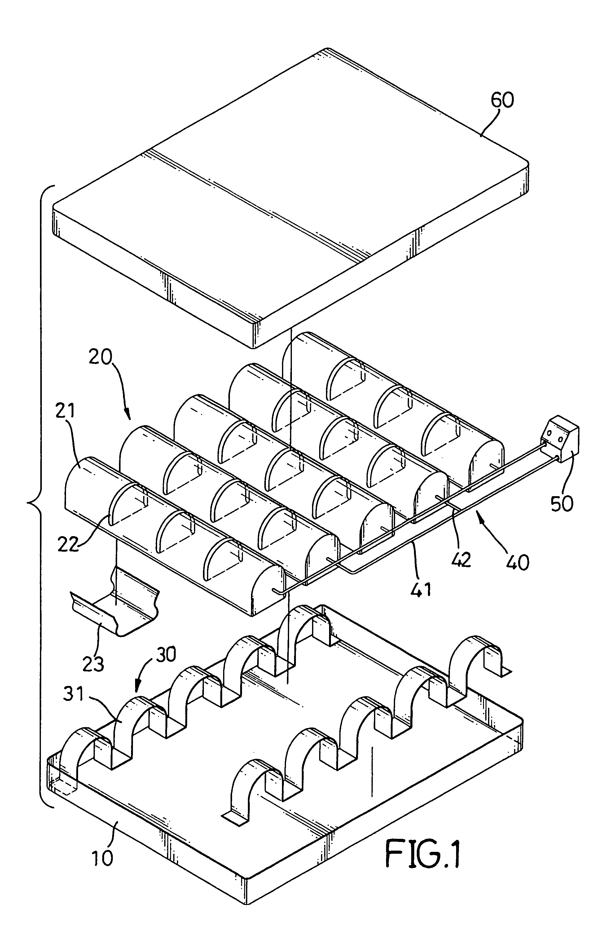 Air cushion with selectively deflated chambers