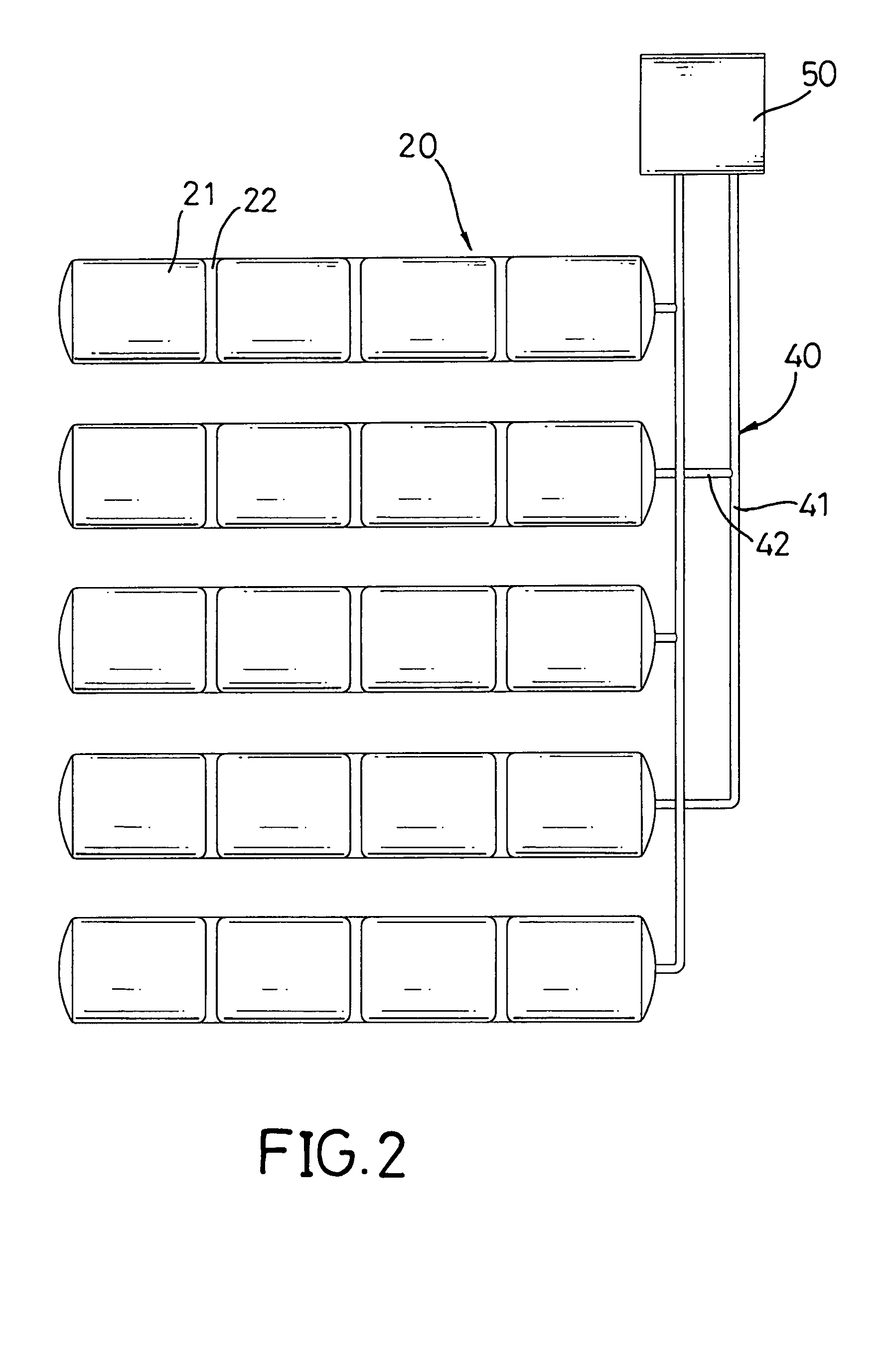 Air cushion with selectively deflated chambers