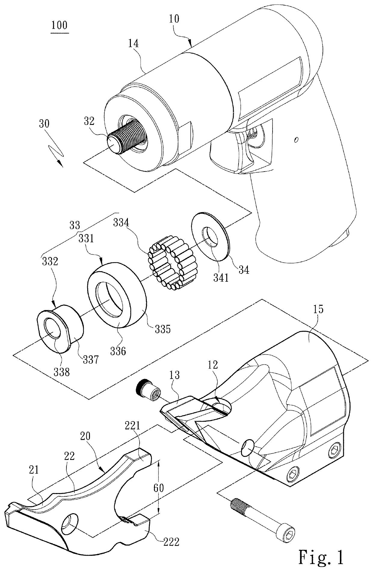 Pneumatic scissor tool