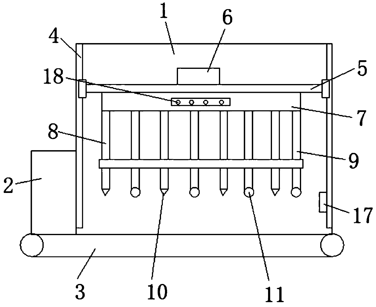 Auxiliary device for injection forming hole