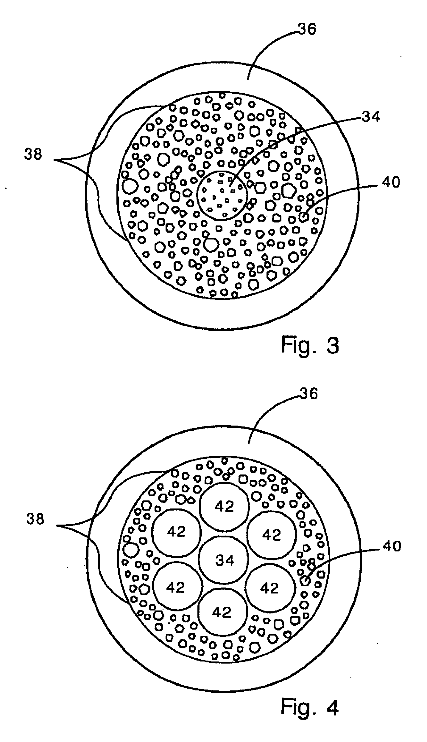 Holey optical fiber with random pattern of holes and method for making same