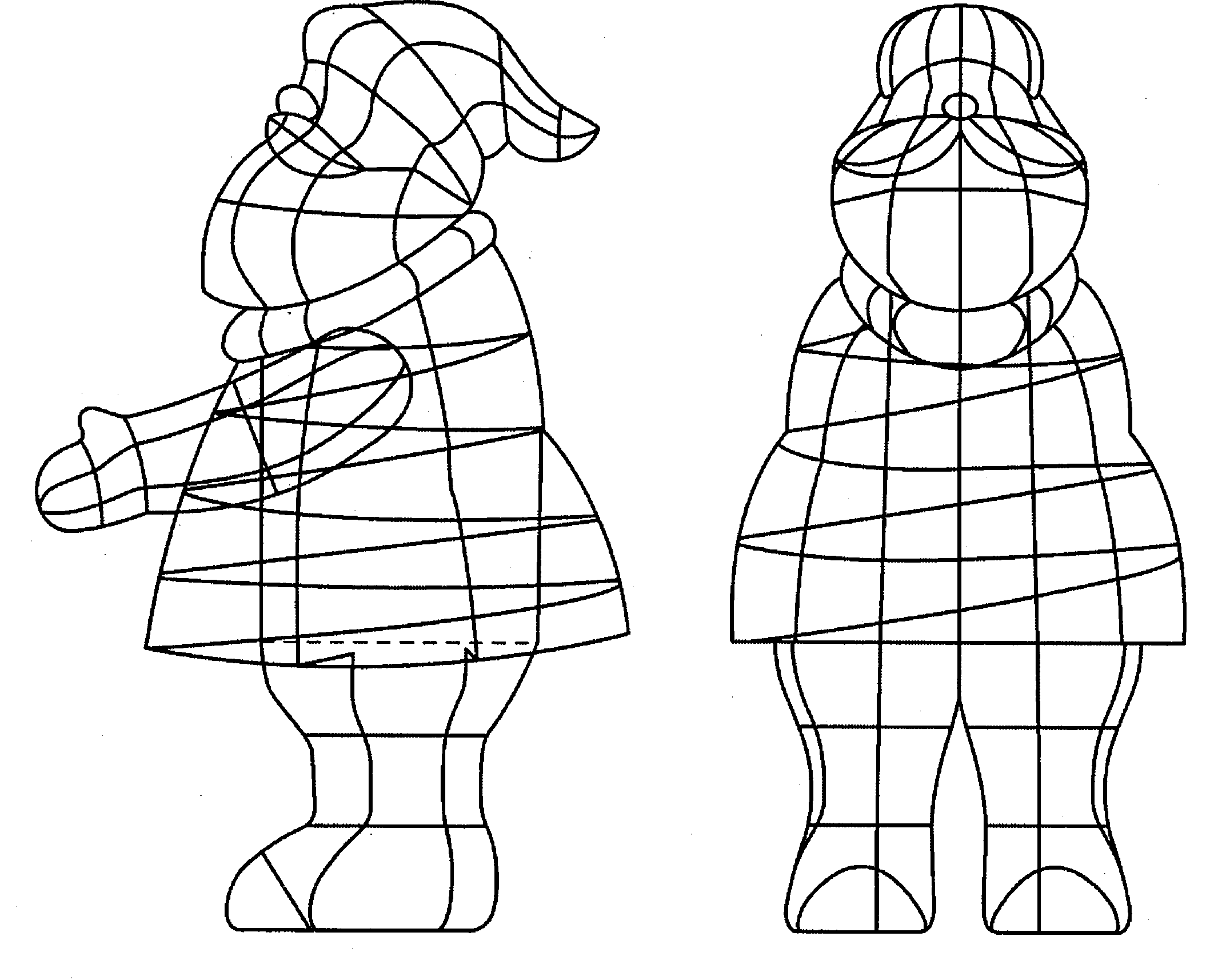 Three dimensional displays having deformable constructions