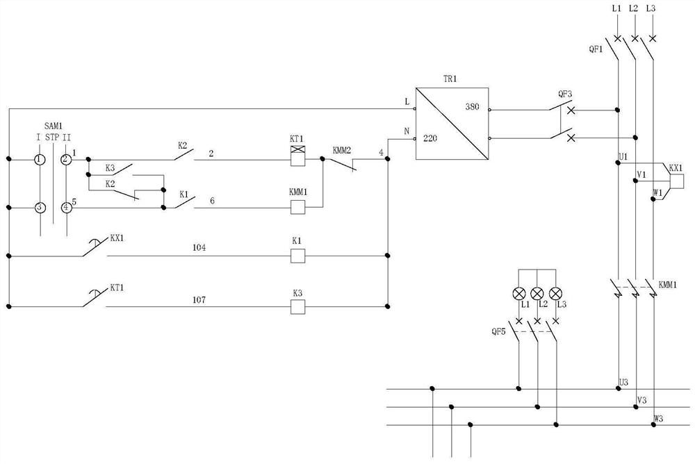 An electrical control box for main and auxiliary power switching power supply