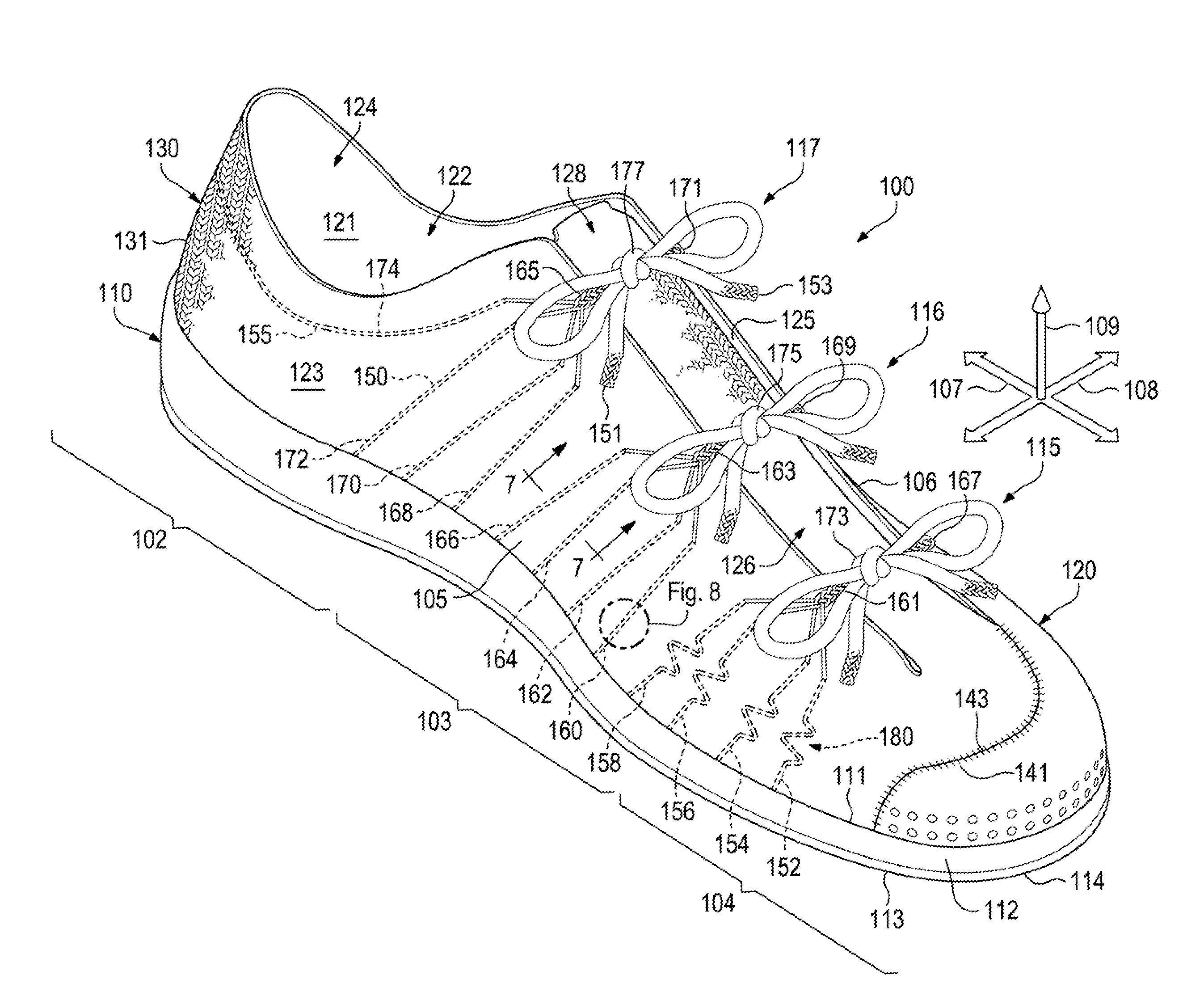 Article Incorporating A Knitted Component With Zonal Stretch Limiter