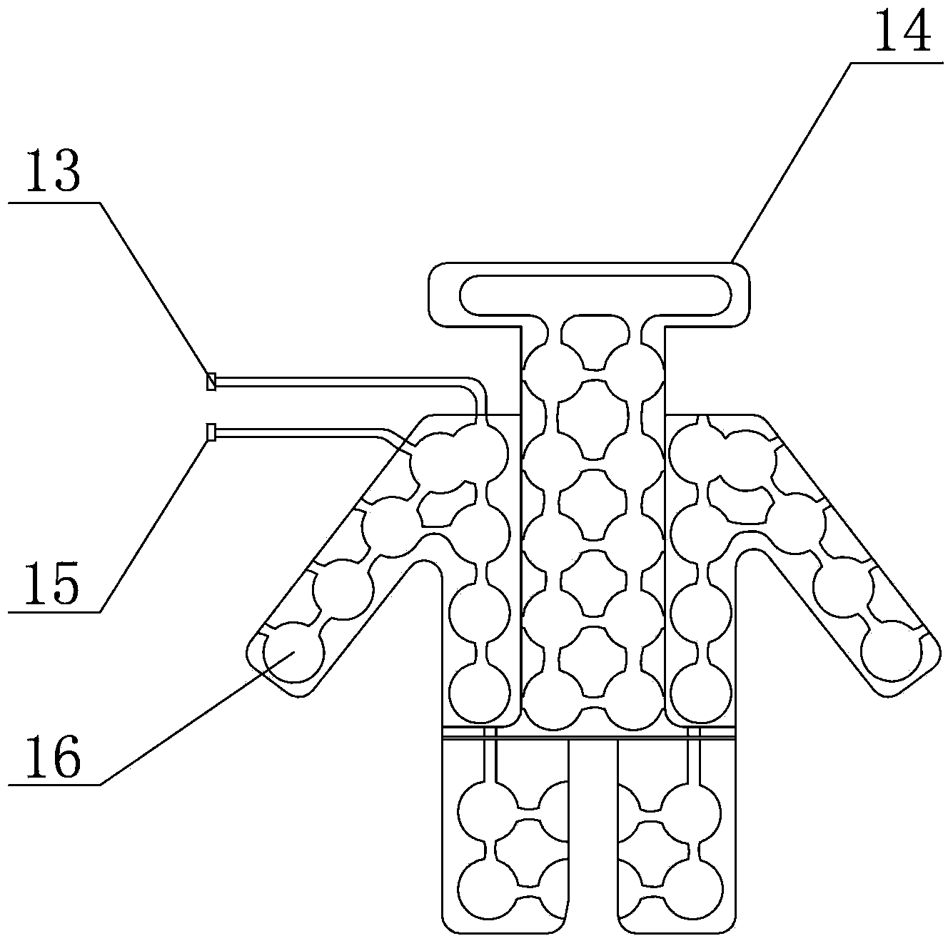 Medical human body cooling device controlled by single-chip microcomputer