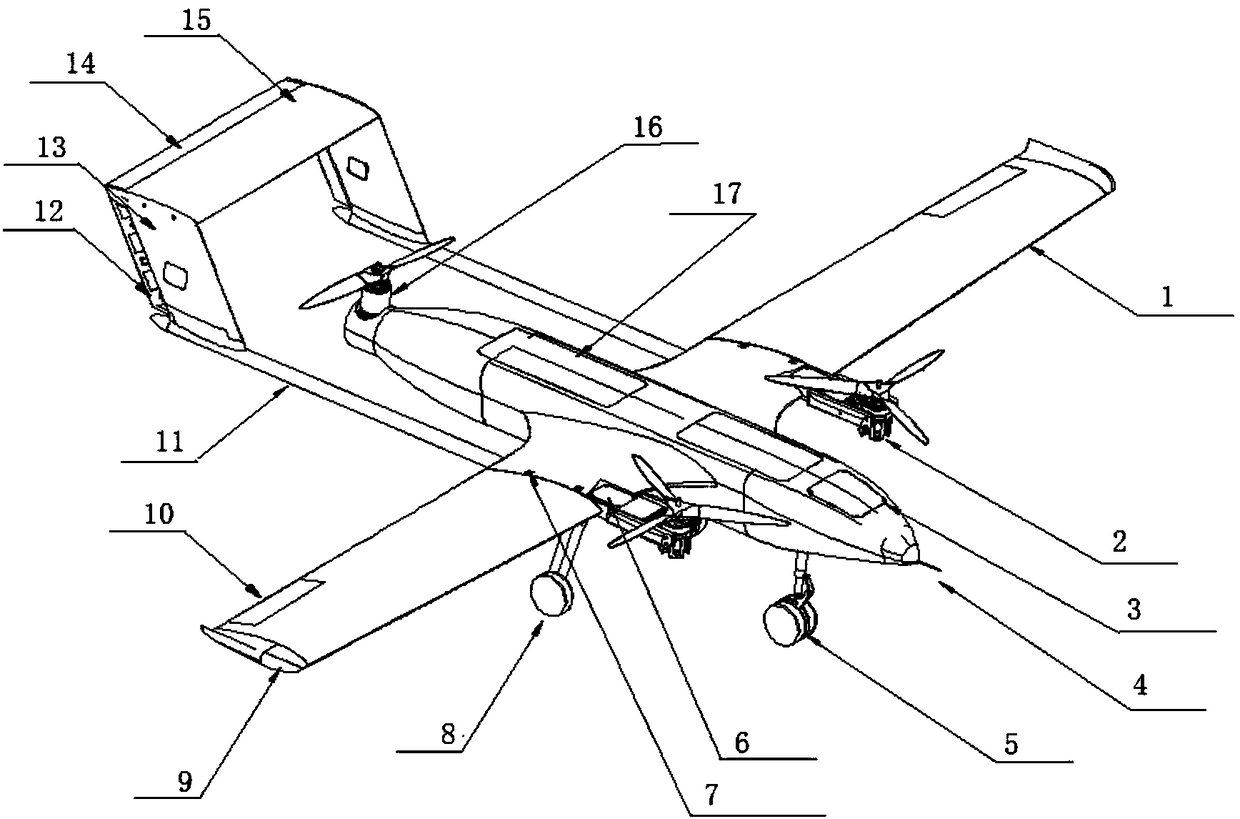 A vertical take-off and landing tilt-rotor fixed-wing aircraft