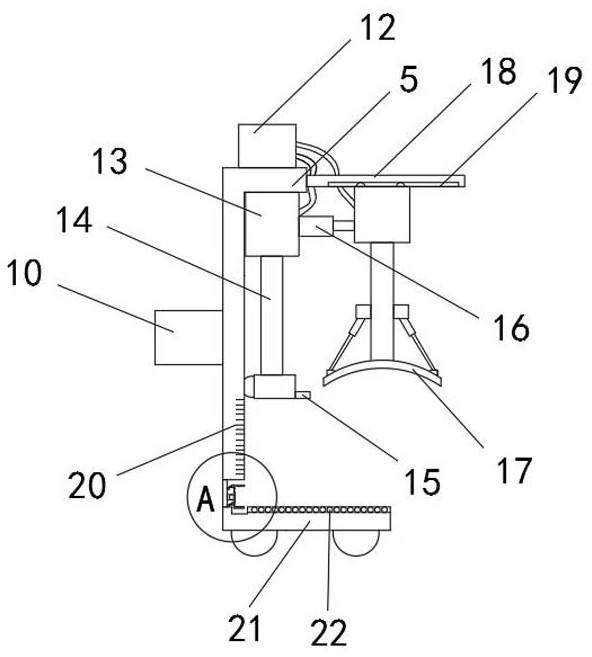 A detection device capable of reducing the loss of a laminate and a detection method thereof