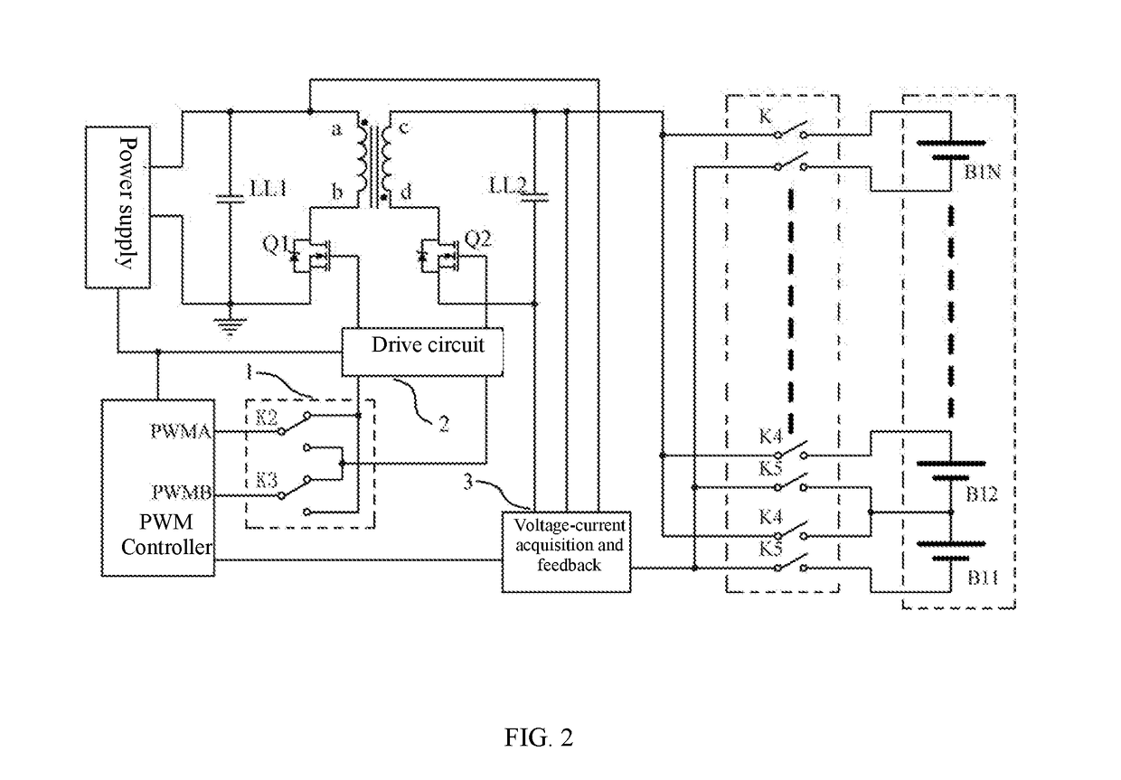 Isolated bidirectional constant-current maintenance system based on power supply source of shared device