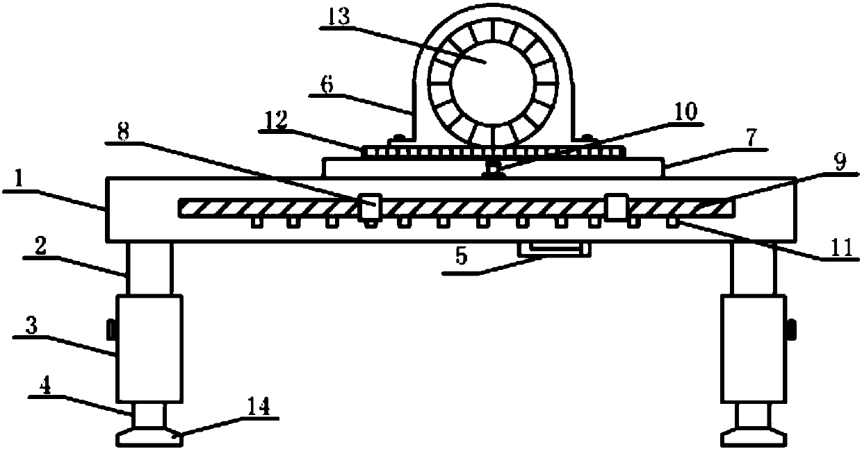 Switched reluctance motor with motor rack having functions of noise reduction and vibration resistance