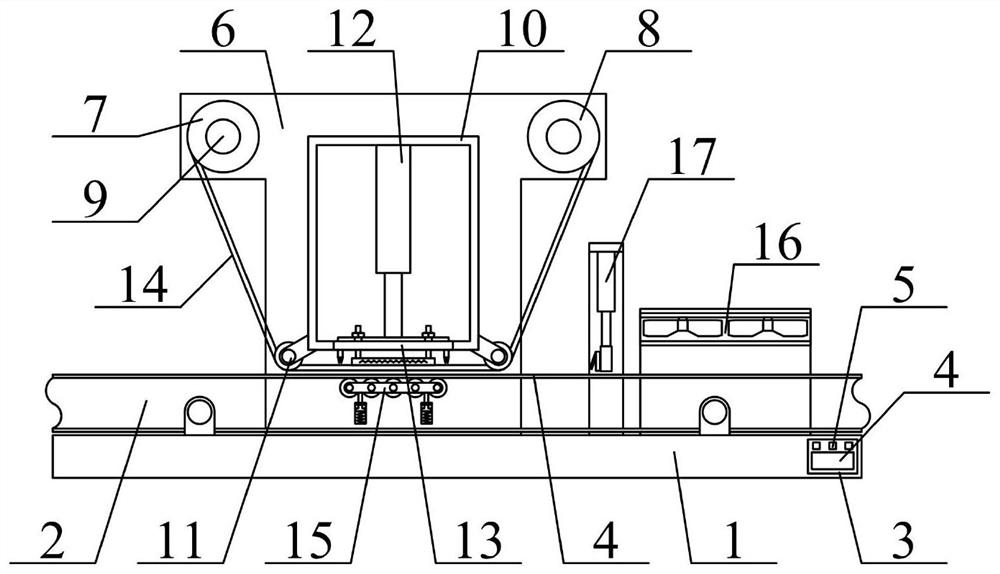 Intelligent paper surface labeling device for bogus kraft paper bag production