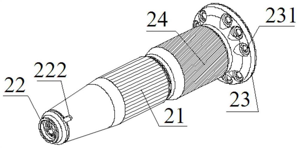 Tail rotor pitch control shaft device and preparation method thereof