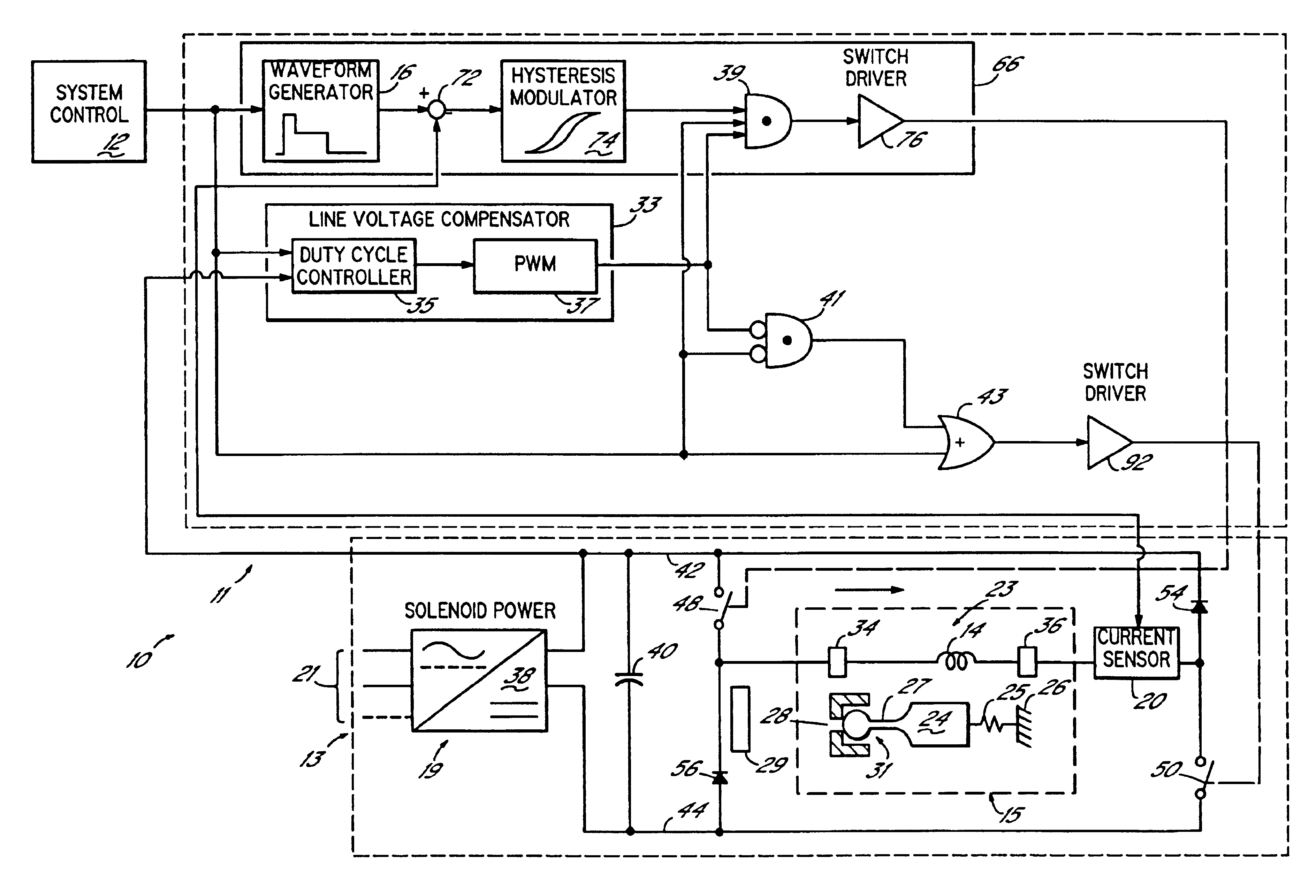 PWM voltage clamp for driver circuit of an electric fluid dispensing gun and method