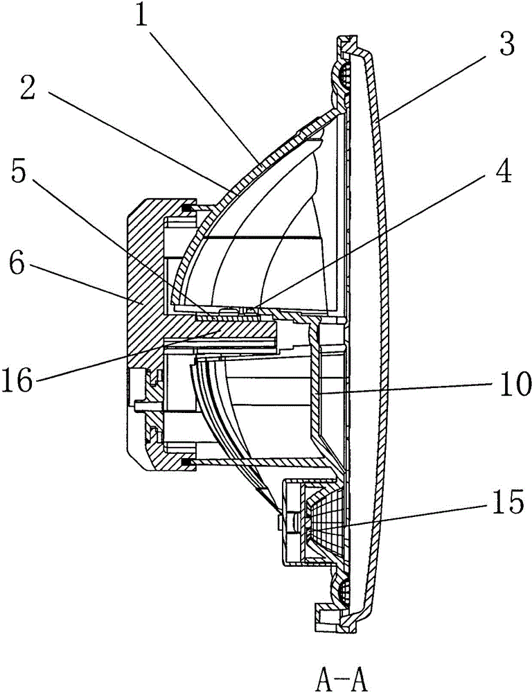 LED (Light Emitting Diode) headlamp for motor vehicle