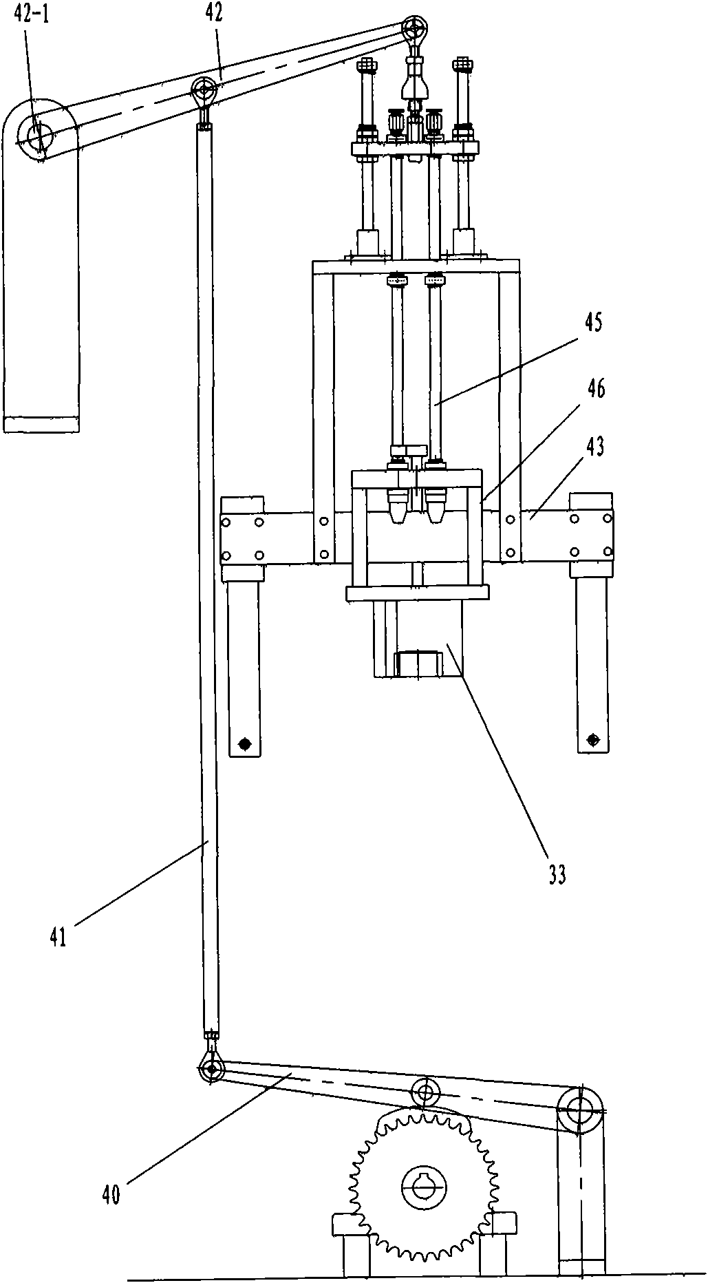 Tube-pin bending machine for helical tubes