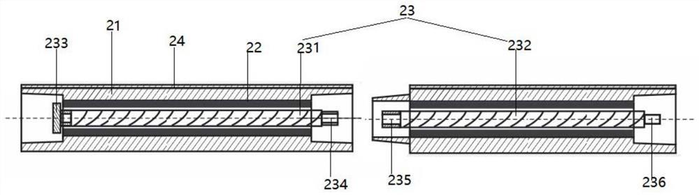 Underground coal mine split type hydraulic deflecting drilling tool assembly and drilling method