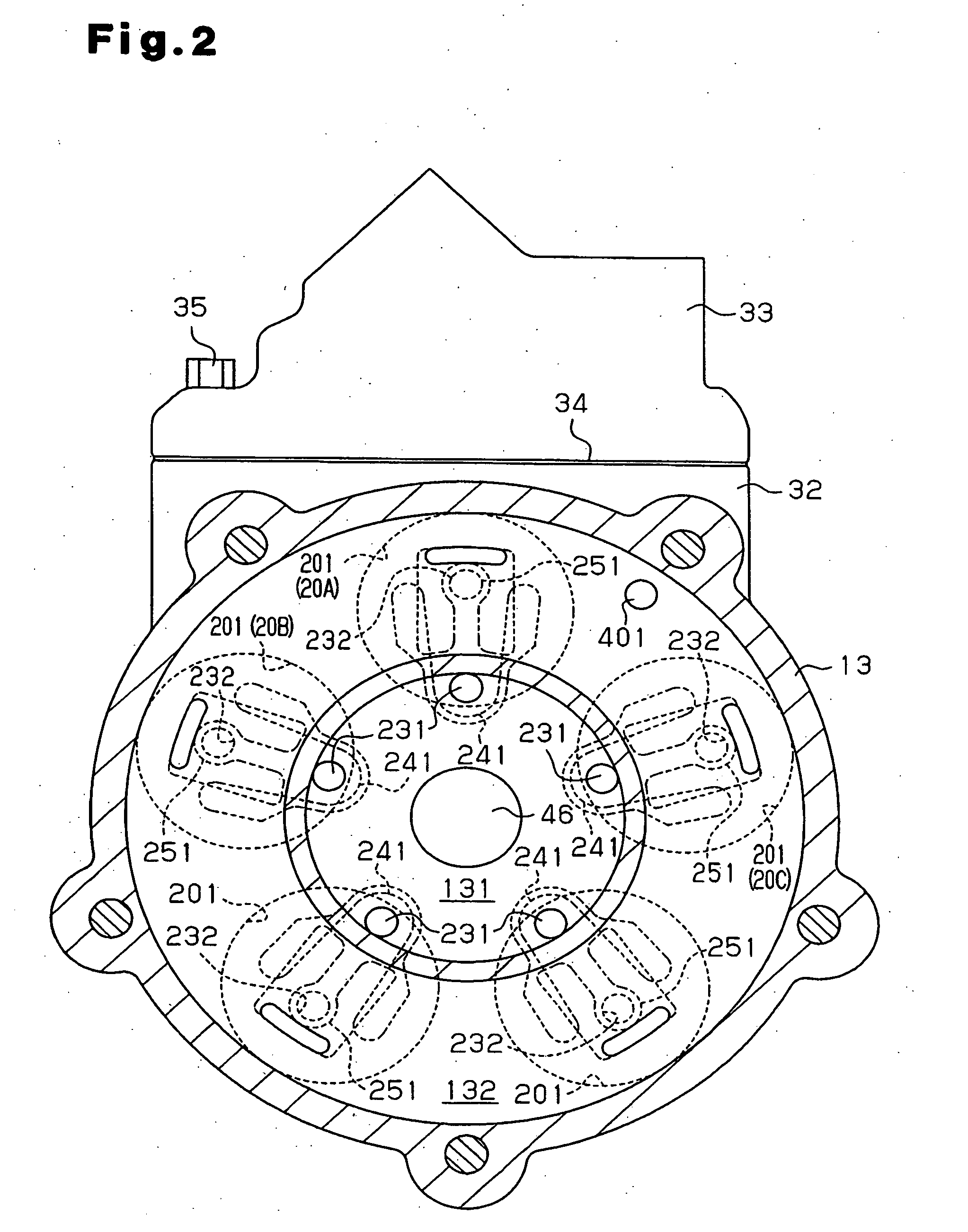 Oil separation structure in compressor