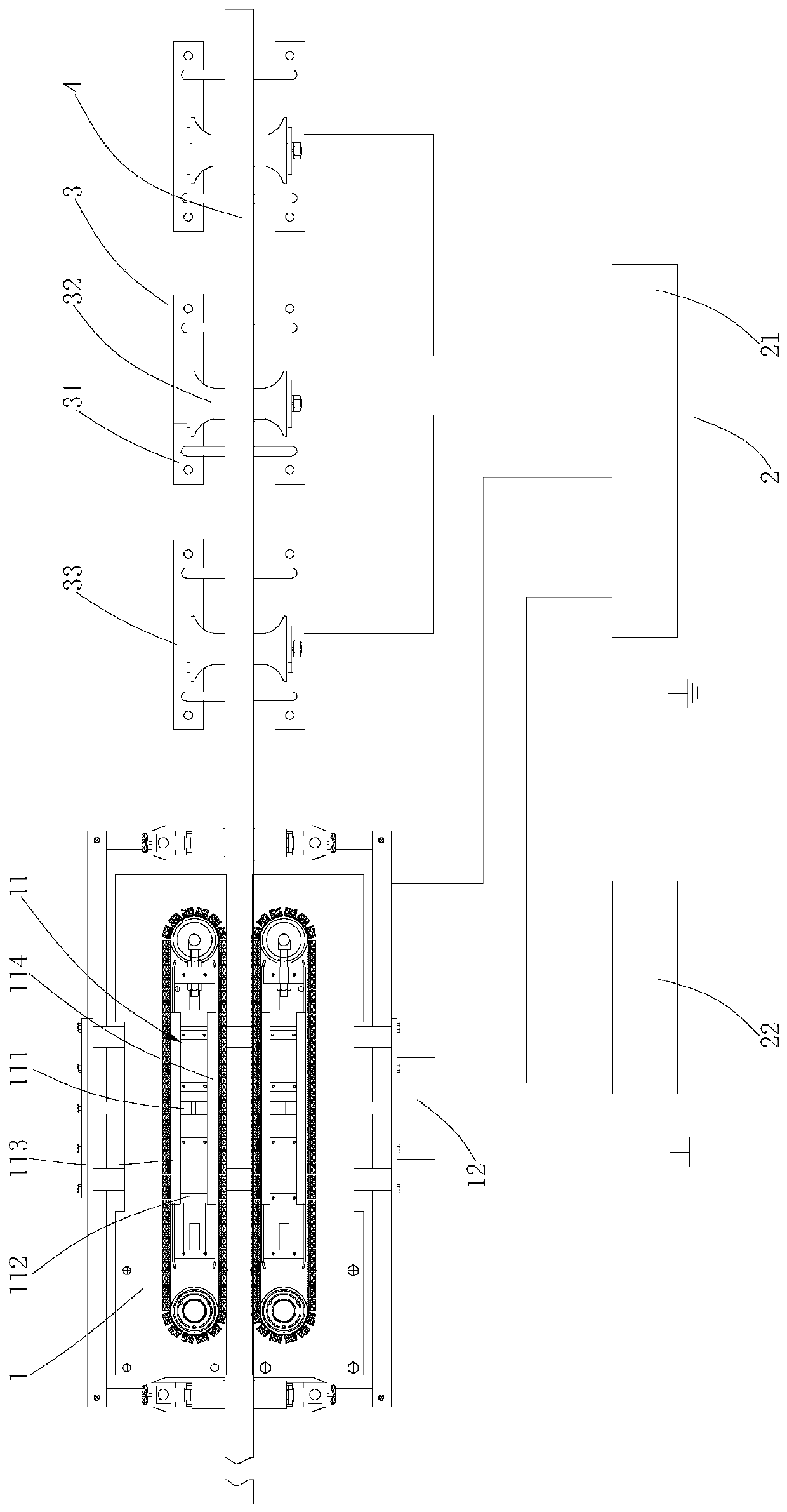 Cable laying device